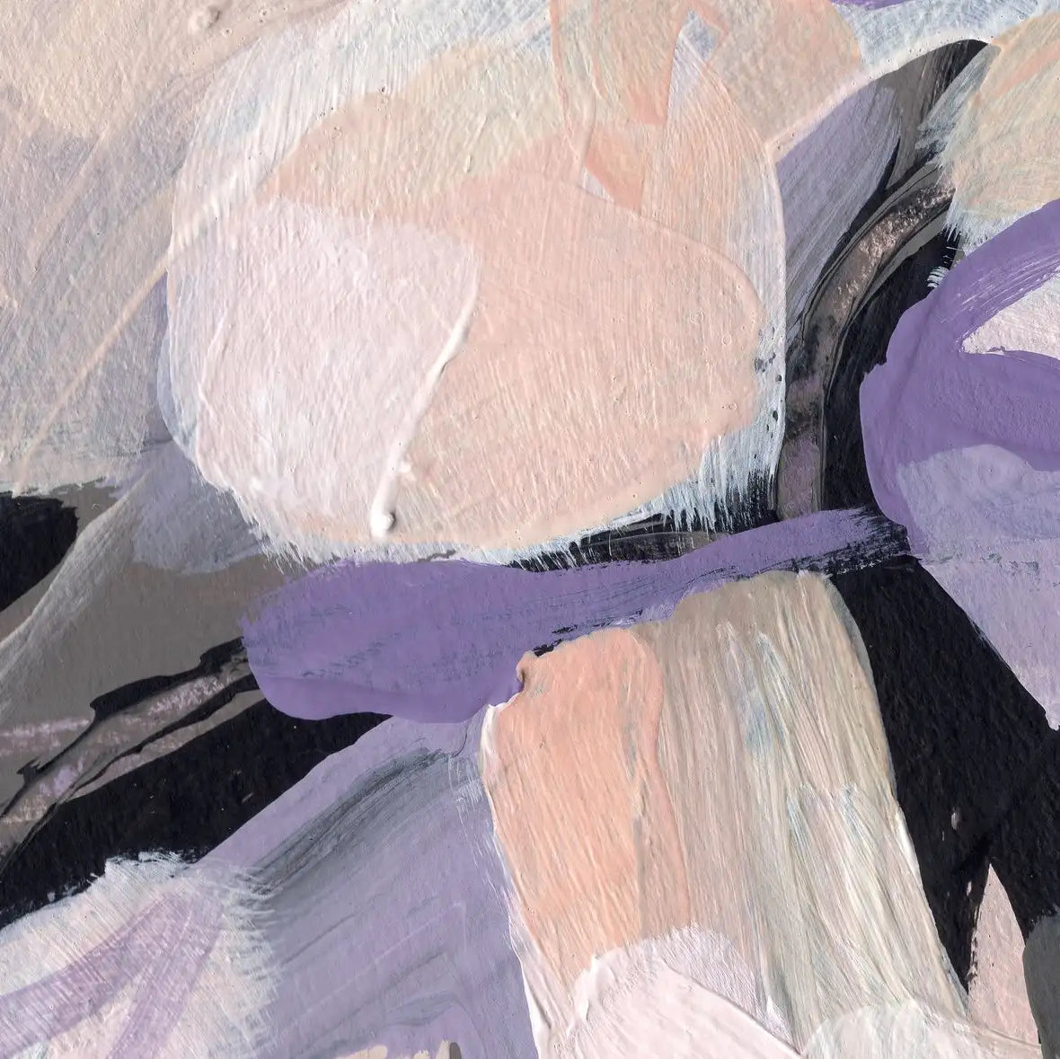 Pastel Brush Abstract V Wall Art, edge and border detail