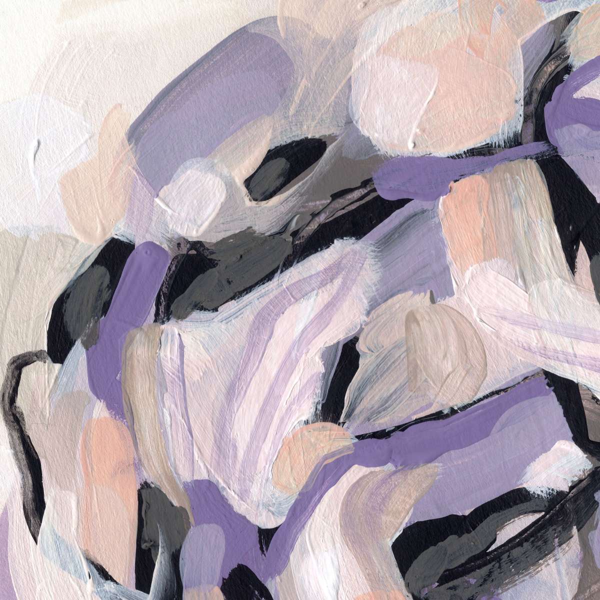 Pastel Brush Abstract V Wall Art, brush and texture close up