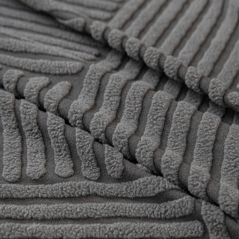 Ribbed Jacquard Velvet Sofa Slipcover, second folded detail