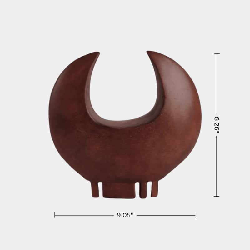 Ribbon Abstract Pottery Sculpture, full front view