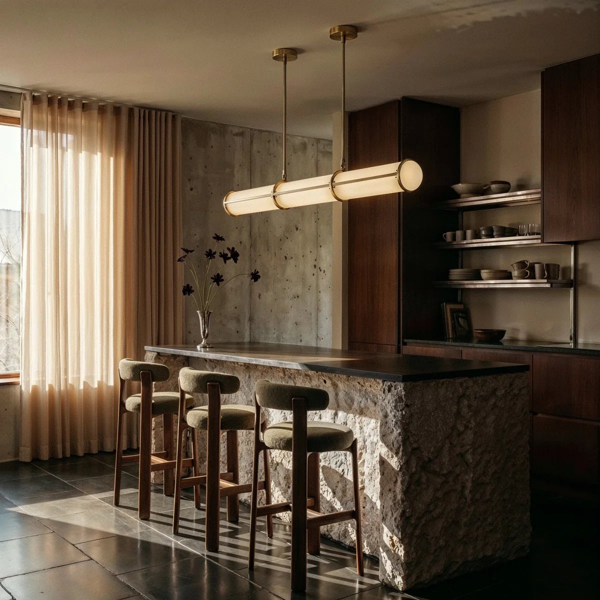 Ridaan Metal Pendant Light, glow and light quality close up