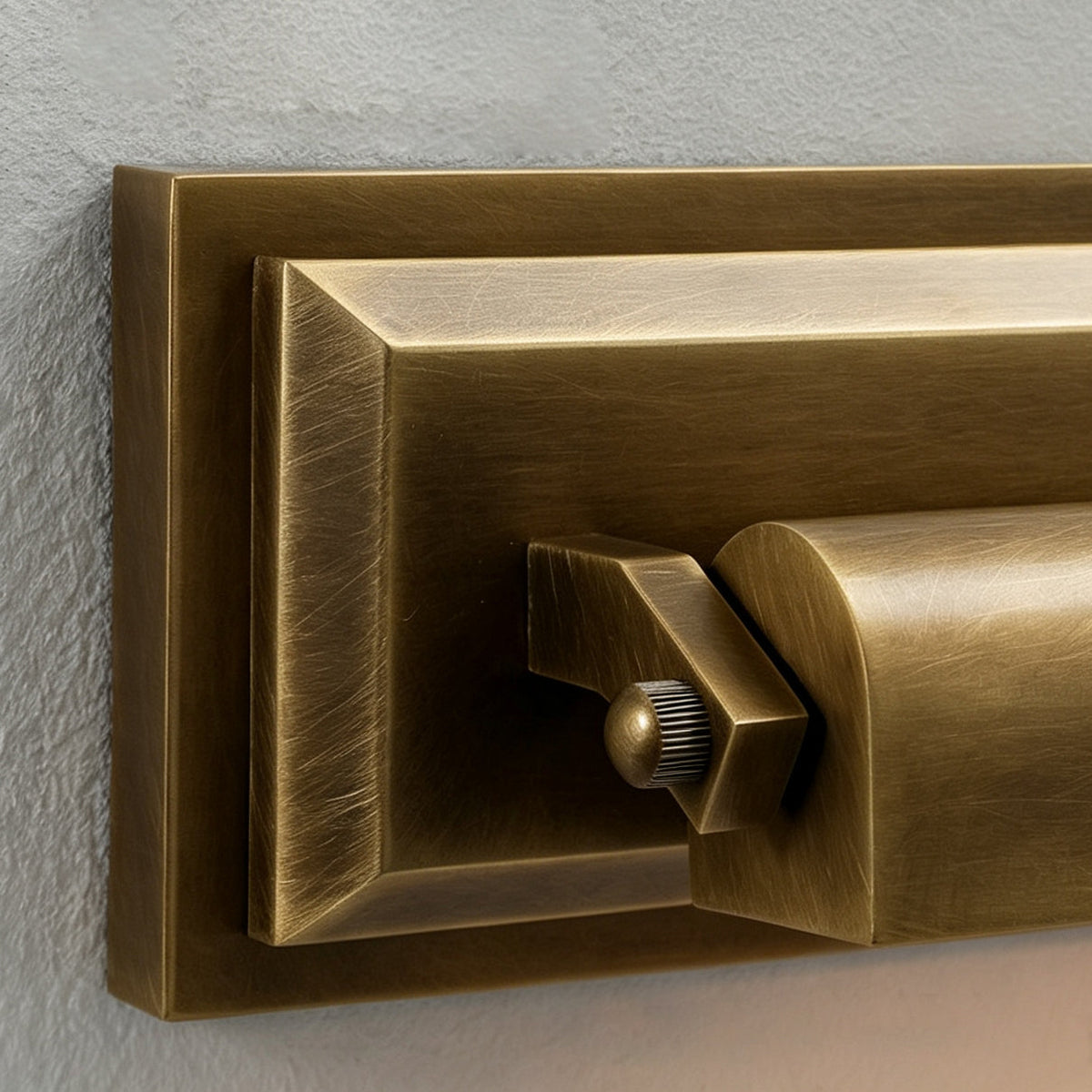 Roswell Linear Brass Wall Sconce, shade interior detail