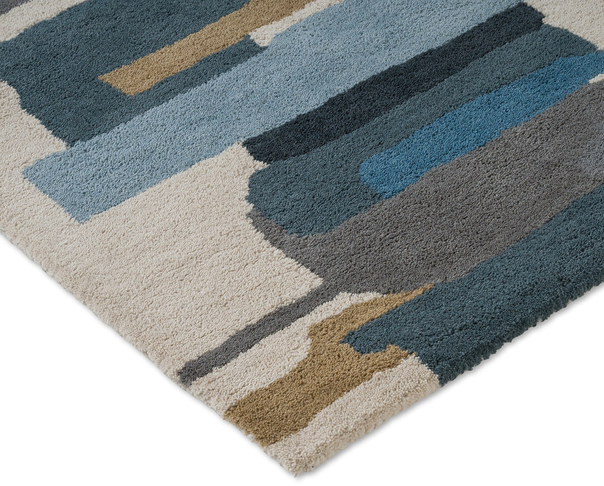 Brink and Campman Zeal Indigo Multi Area Rug by Harlequin