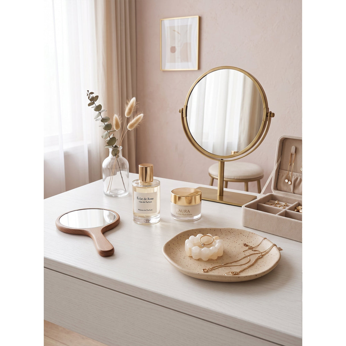 Scalloped Marble Catchall Dish, side profile