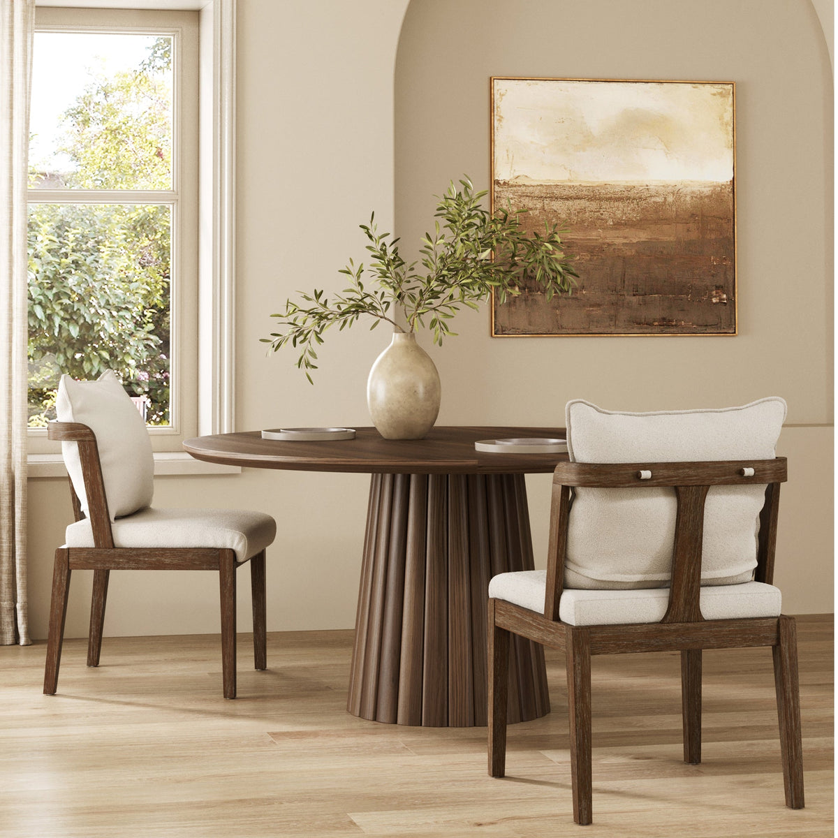 Scandinavian Dining Chair with Back Dark Brown (Set of 2), main studio shot