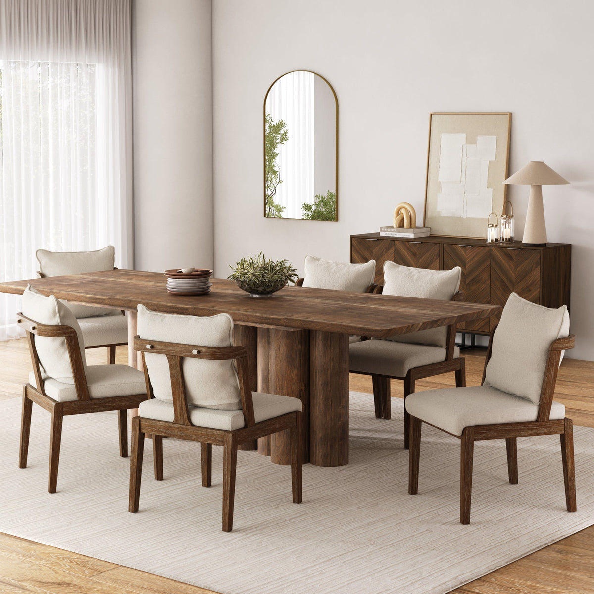 Scandinavian Dining Chair with Back Dark Brown (Set of 6), main studio shot