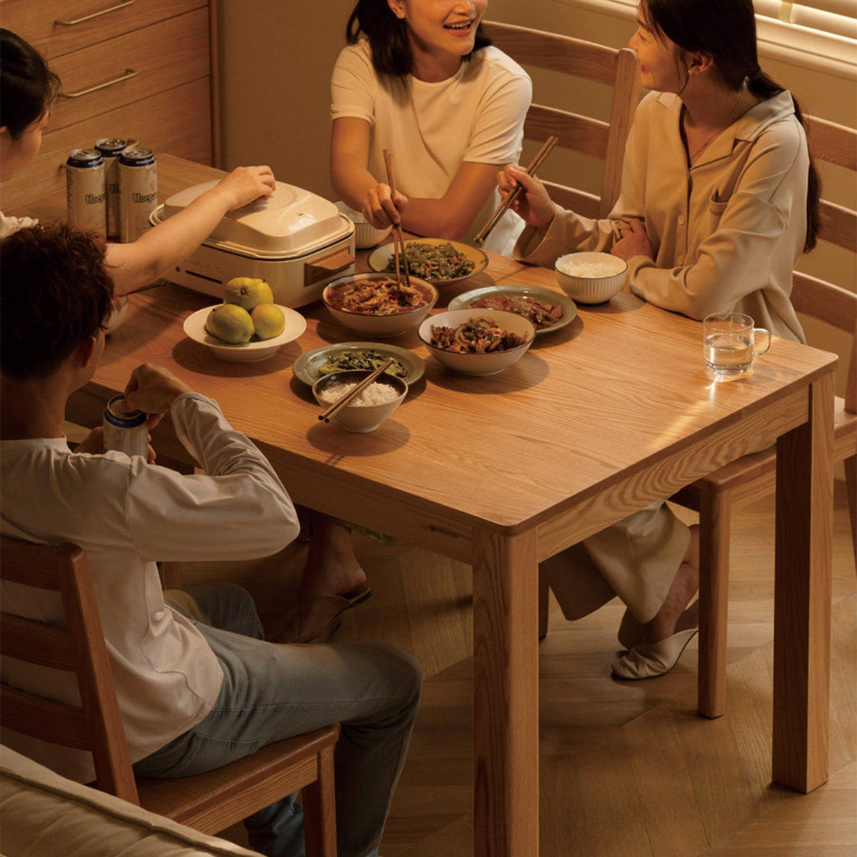 Scandinavian Oak Wood Dining Table ELM