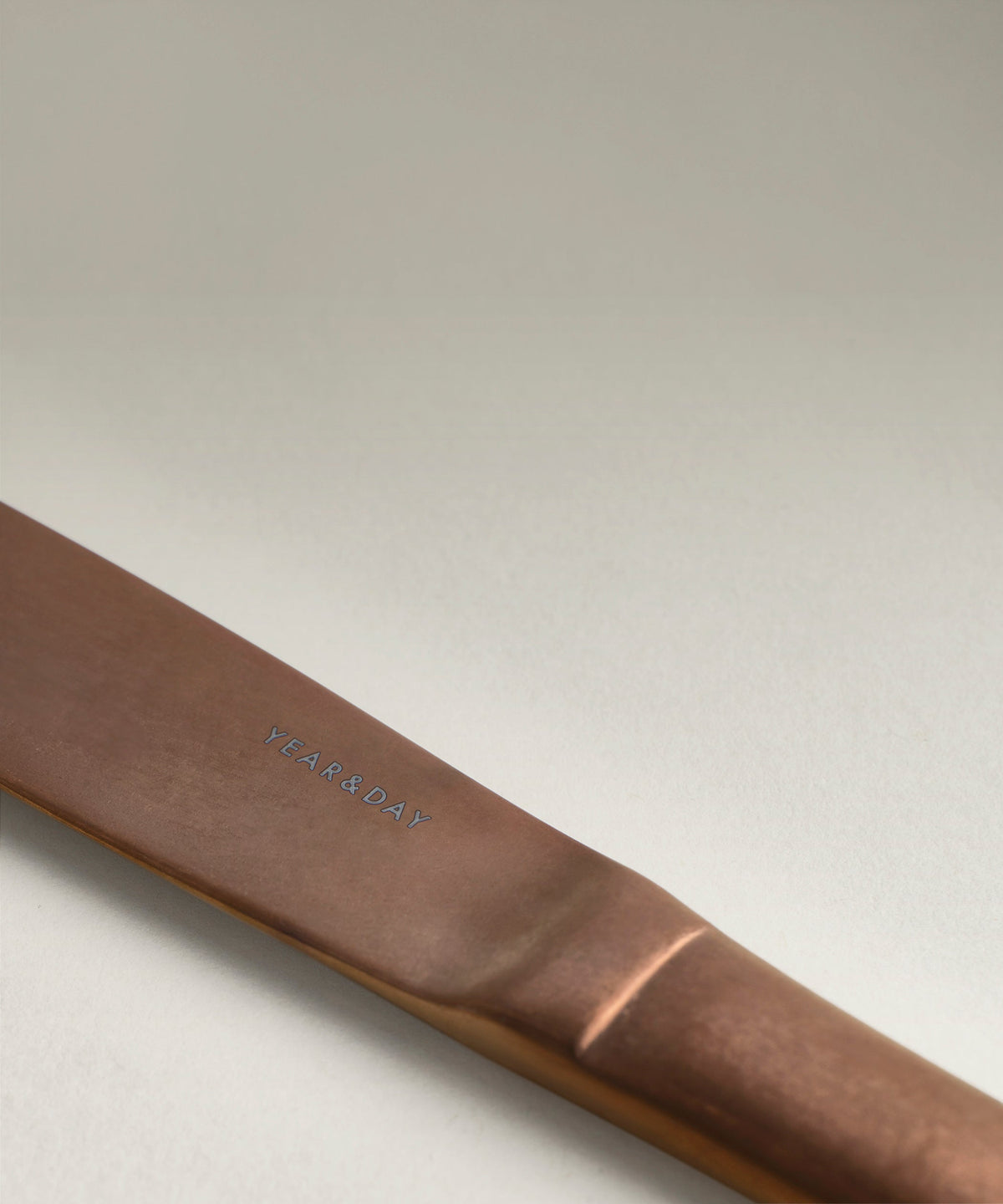 Sea Cliff Four-Person Flatware Set, copper, handle detail