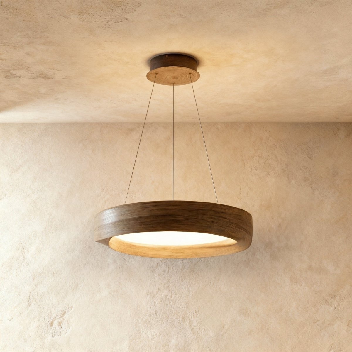 Selion Metal Pendant Light, full fixture front view