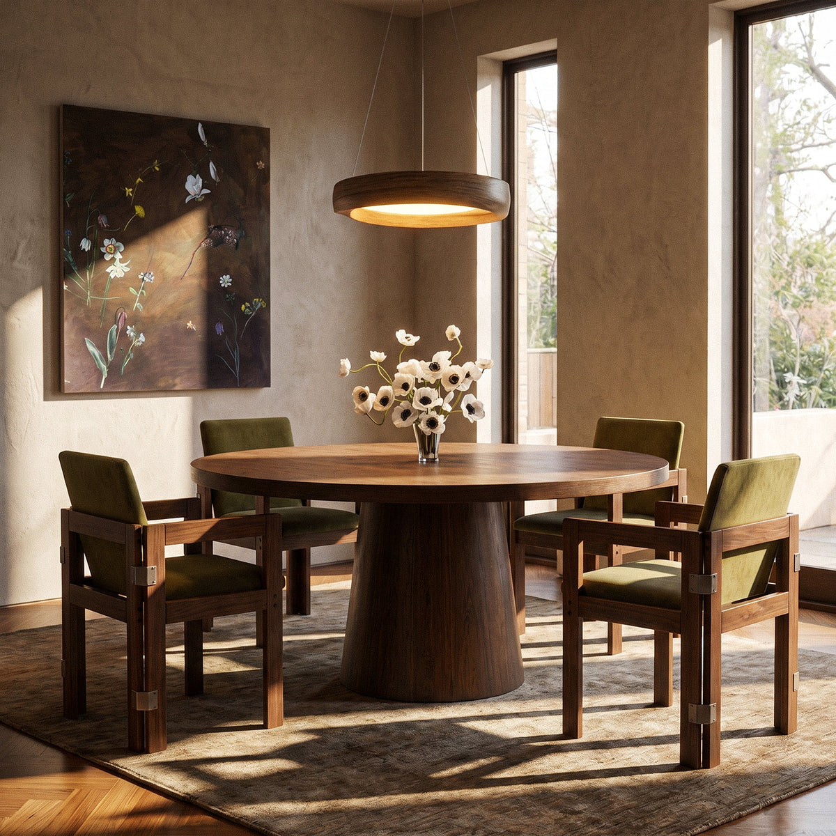 Selion Metal Pendant Light, close up of the finish and material