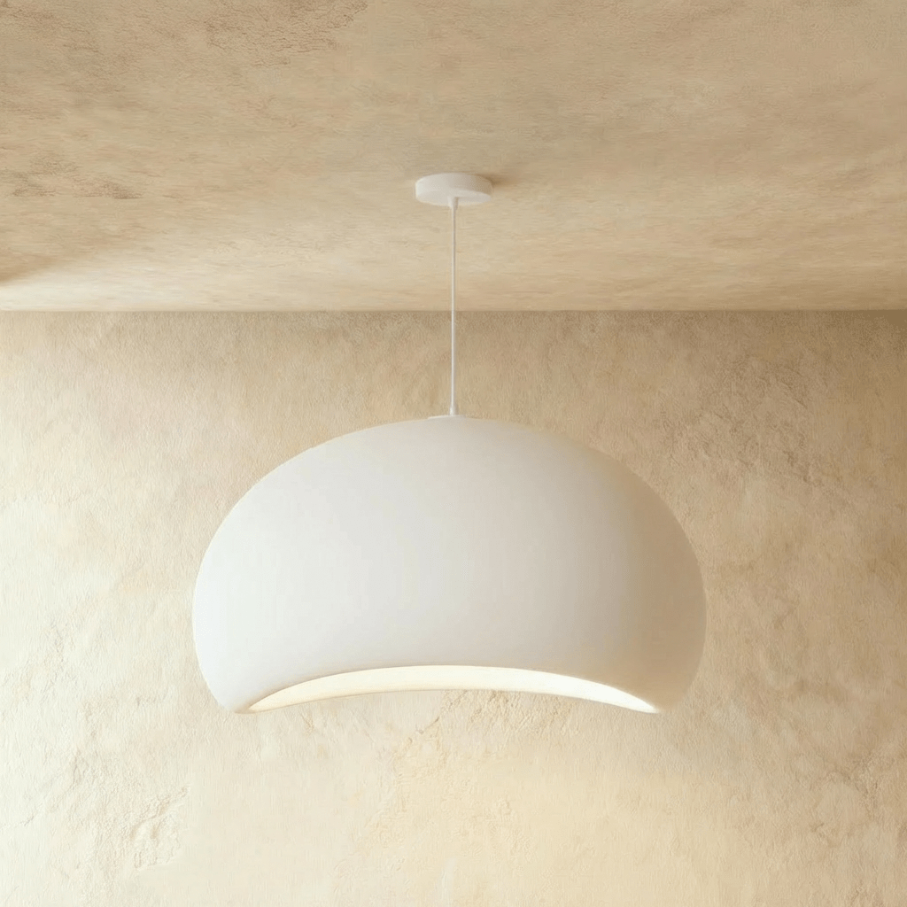 Shibui Metal Pendant Light, shown in scale within a hallway