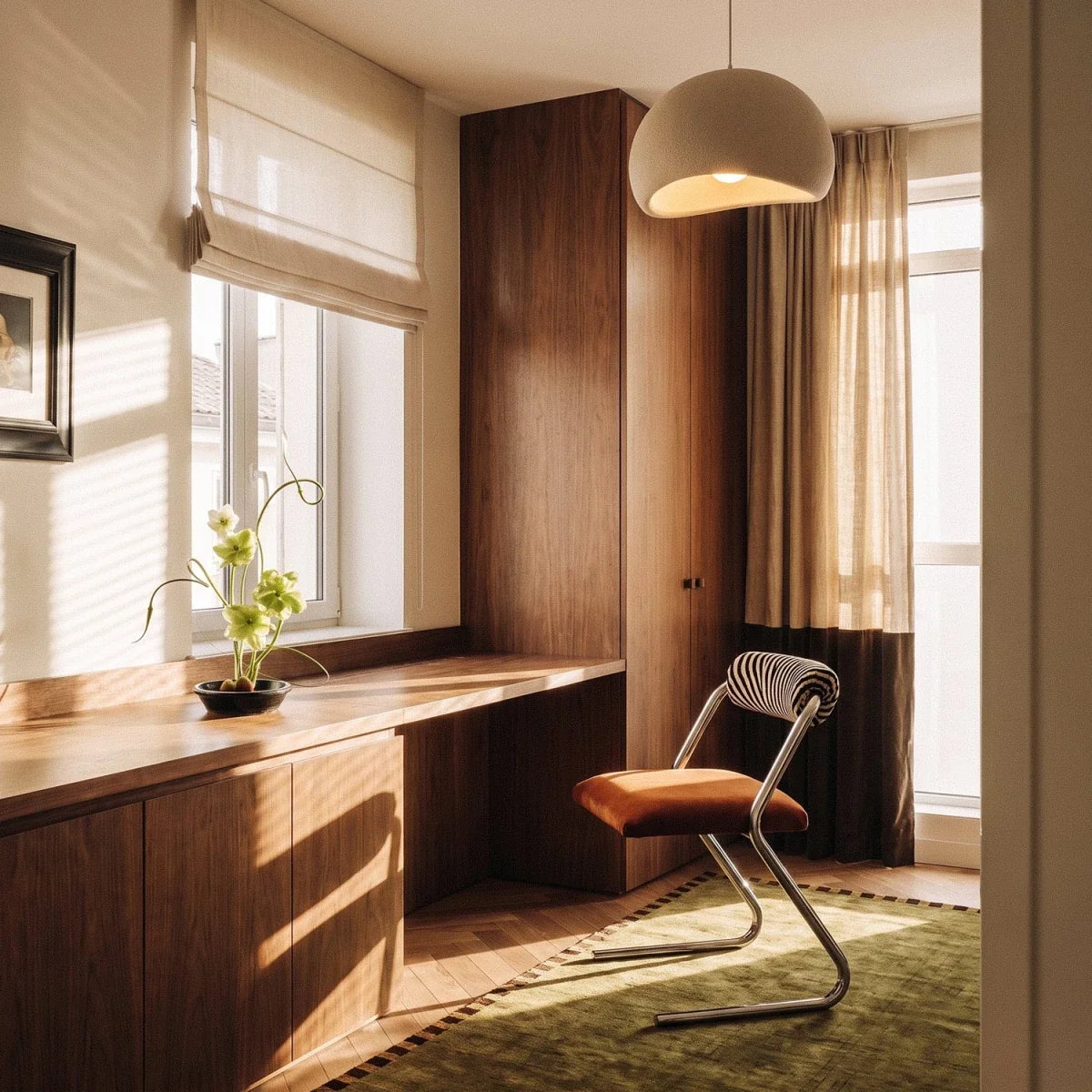 Shibui Metal Pendant Light, second top of the shade in detail