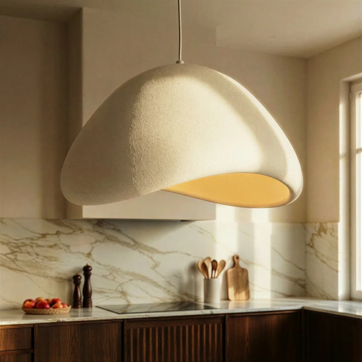 Shibui Metal Pendant Light, third full fixture front view