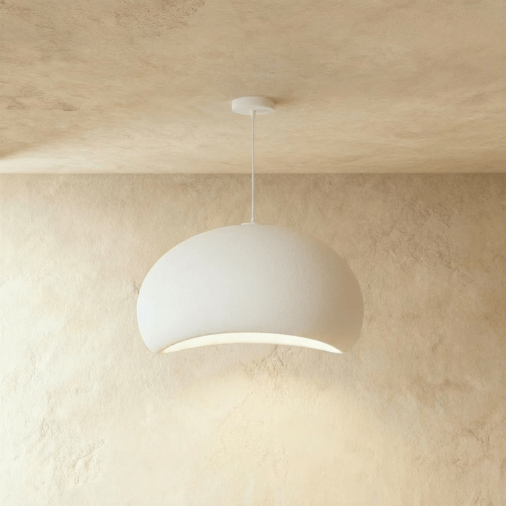 Shibui Metal Pendant Light, unlit profile view