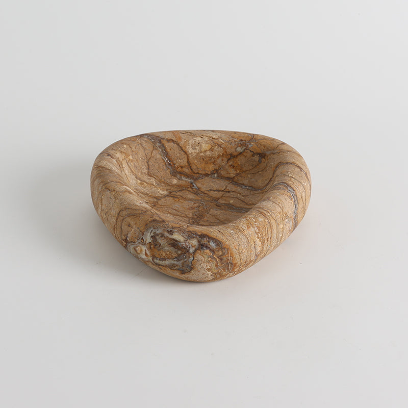 Sierra Stone Trinket Dish, third styled on a console