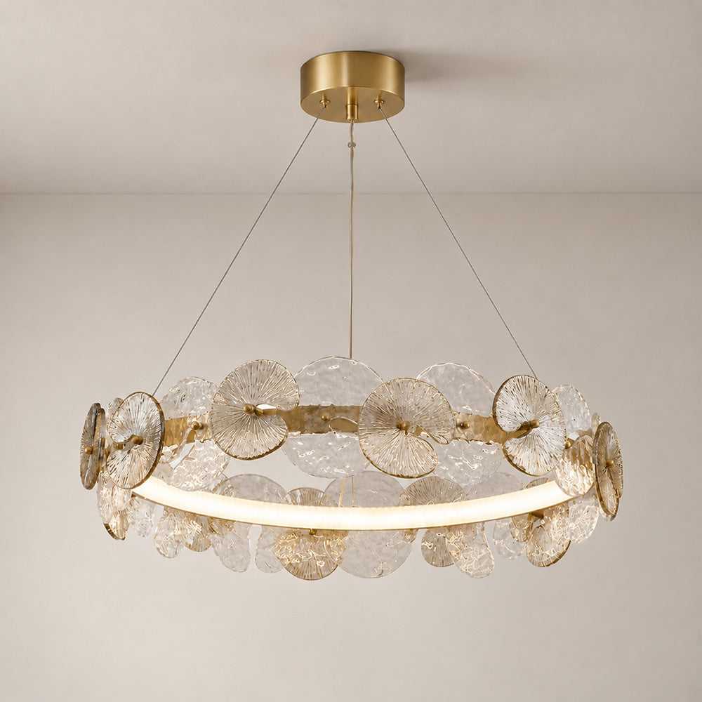 Sorelis Water Lily Ring Chandelier, second side profile