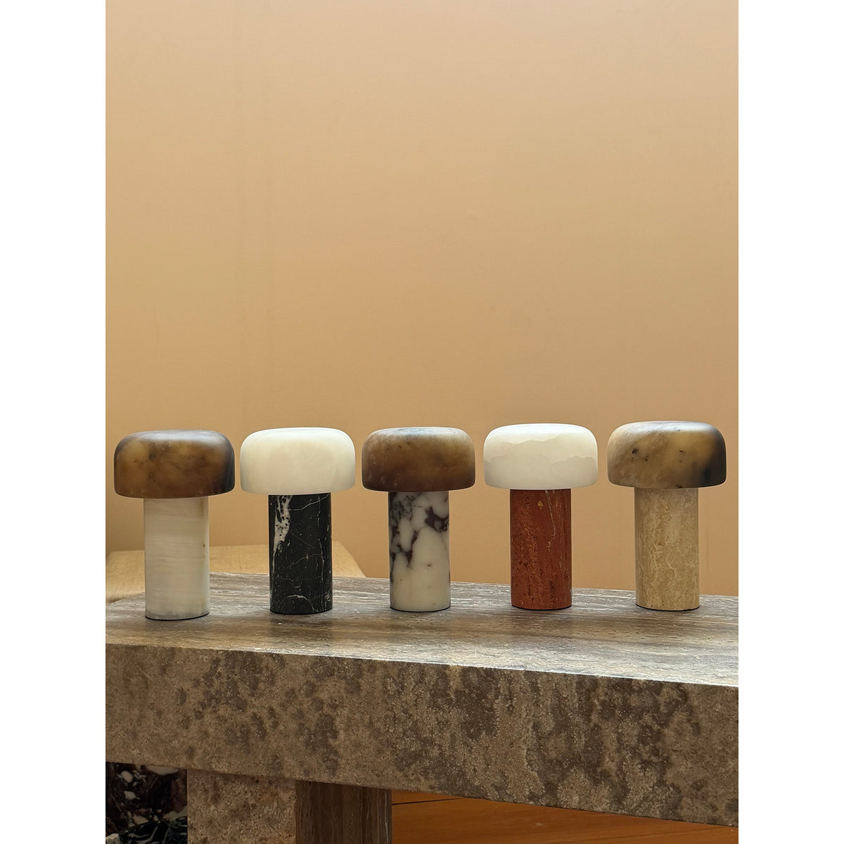 Sorvane Marble Alabaster Table Lamp, second full lamp view