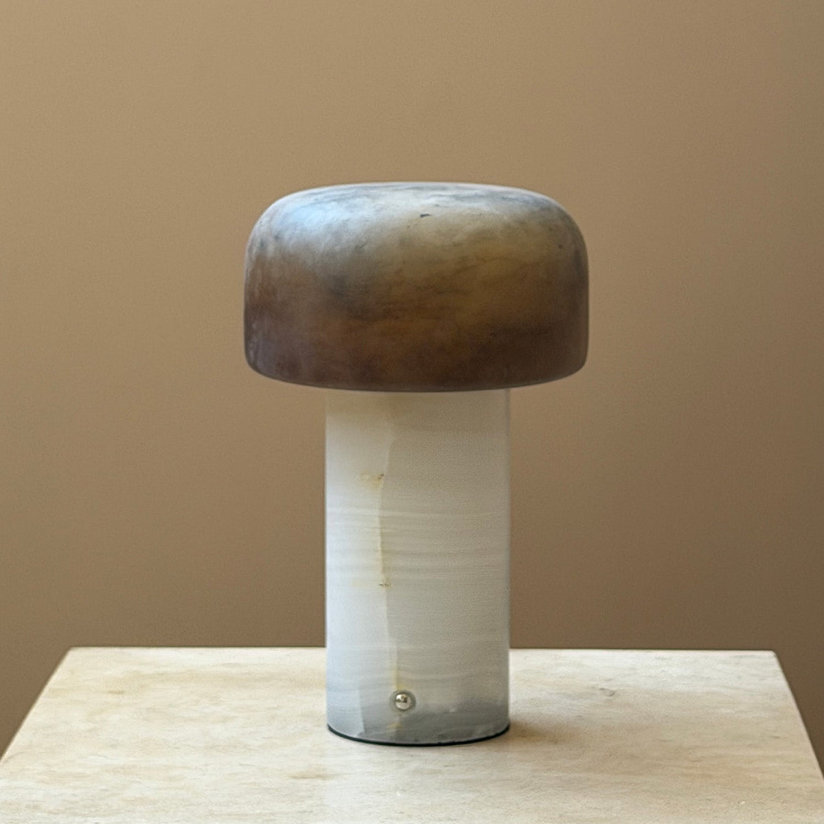 Sorvane Marble Alabaster Table Lamp, second side profile