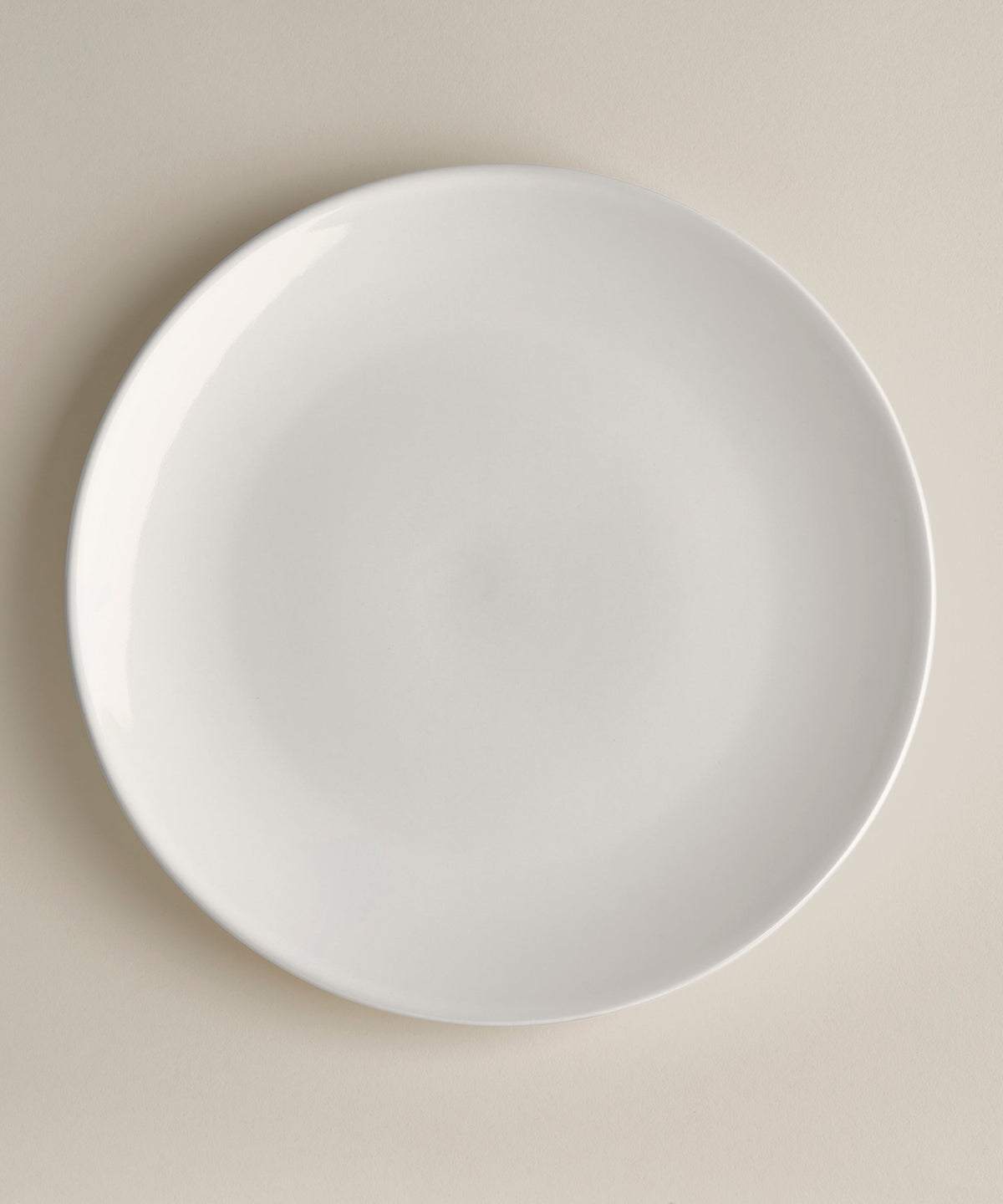 Stoneware Glossy Big Plate Set, Moon, single piece front view