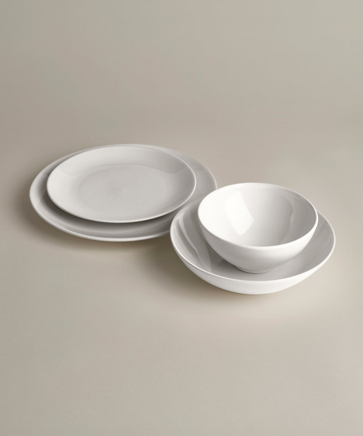 Stoneware Glossy Core Set, Moon, glaze and finish close up