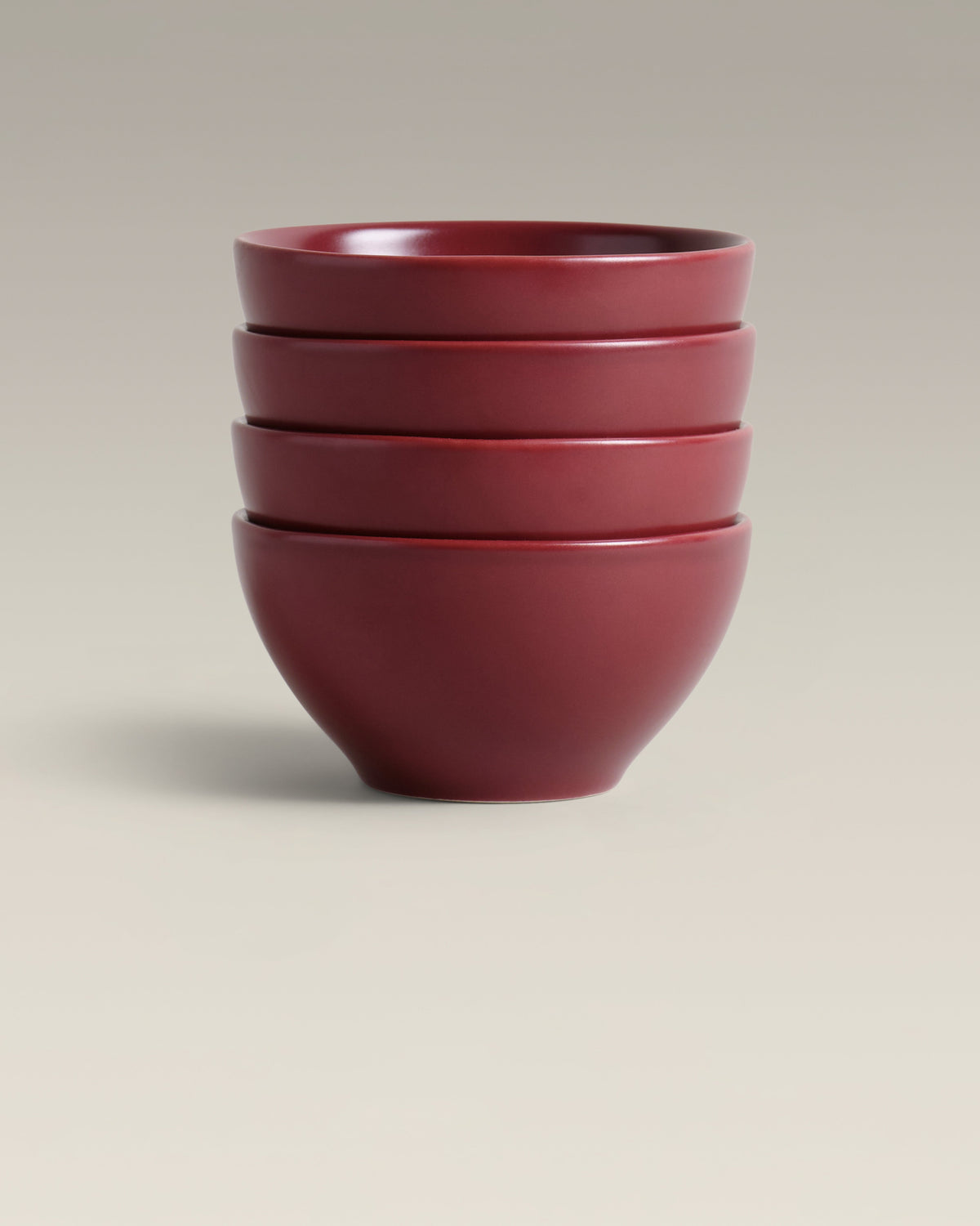Stoneware Mini Bowl Set, nested stack detail