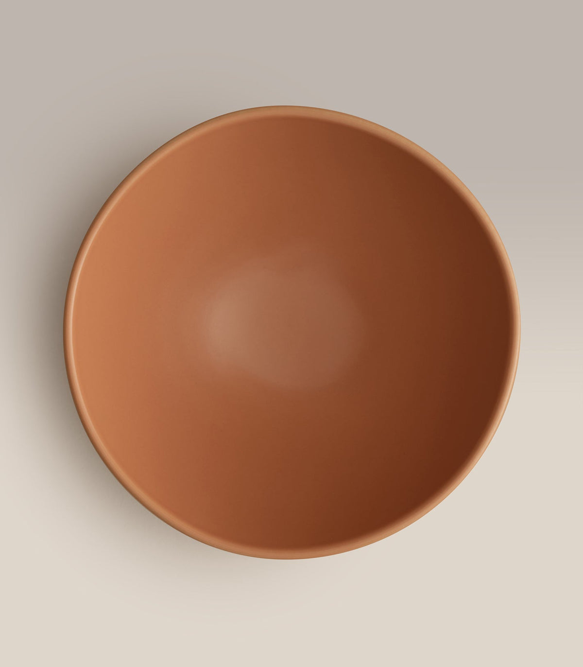 Stoneware Small Bowl Set, Terra Cotta, seen from above