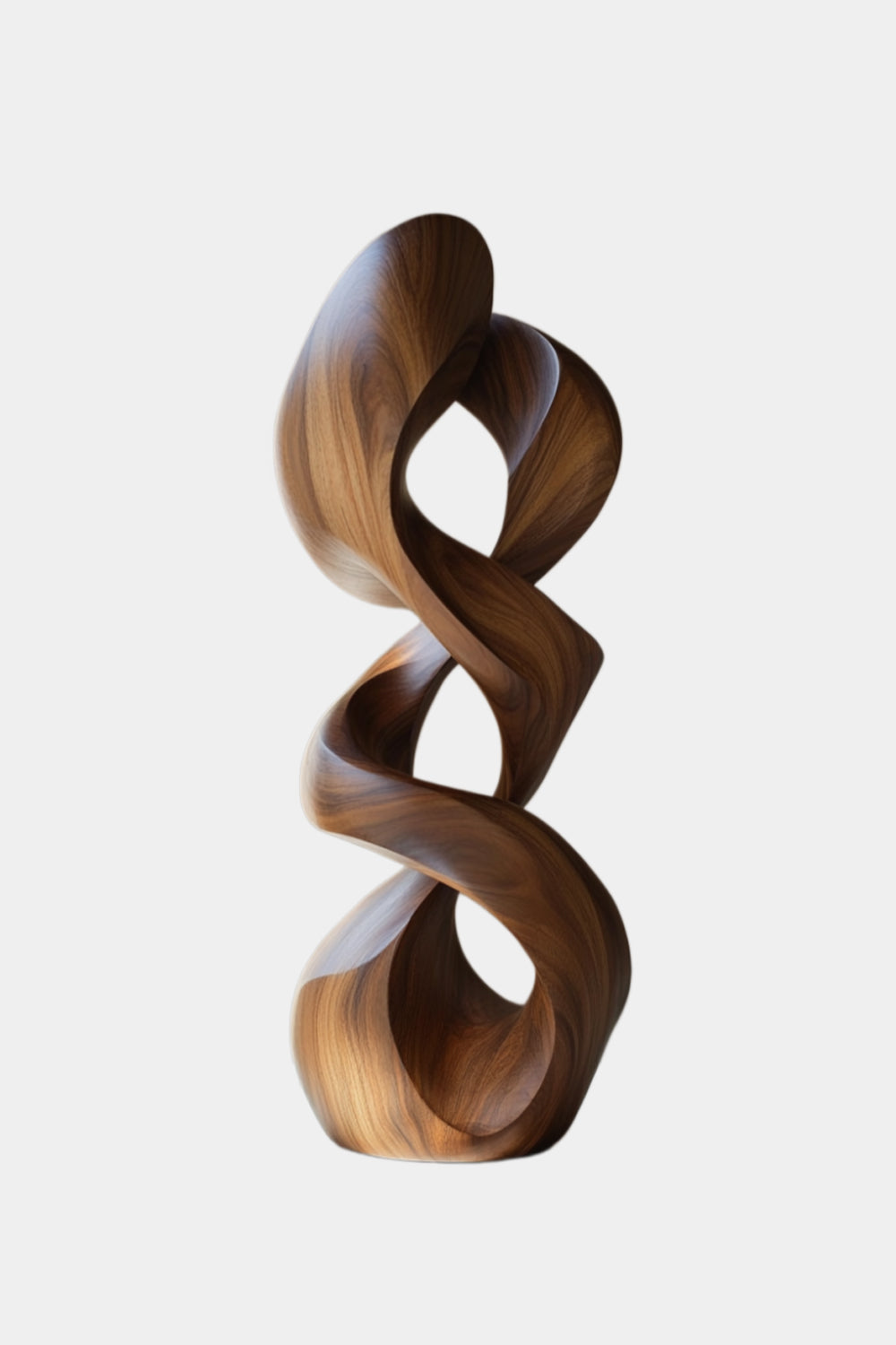 Summit Abstract Wood Sculpture, styled on a shelf