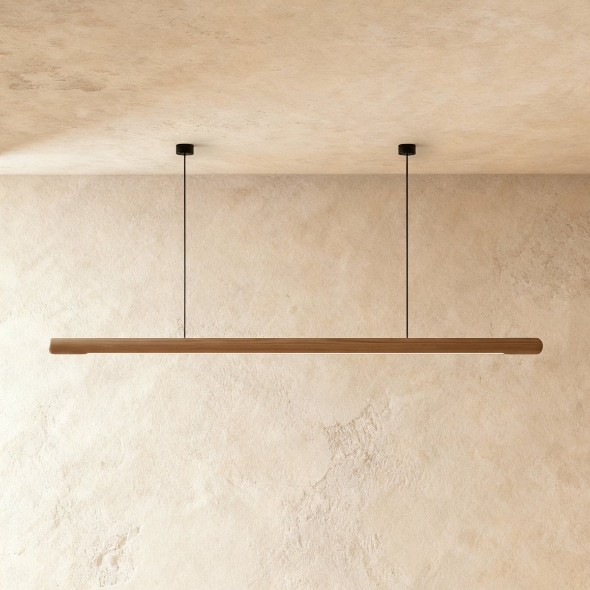 Svelte Walnut Pendant Light, shade and diffuser detail