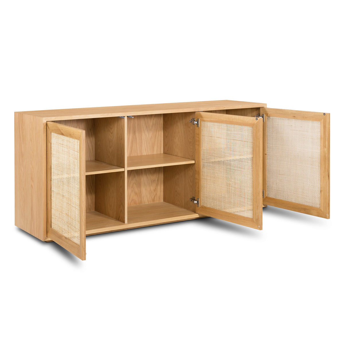 Tate 76" Oak Sideboard, side profile