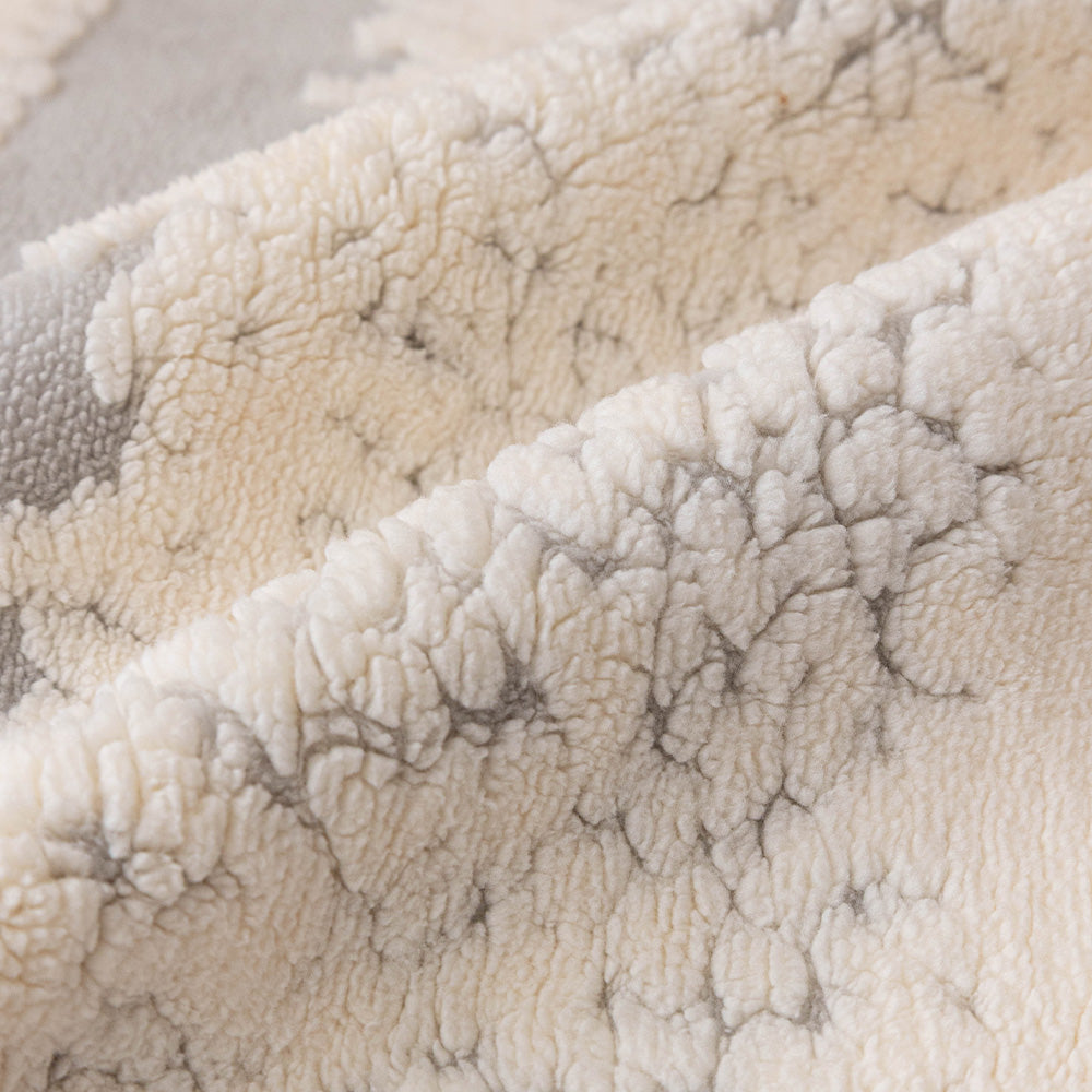 Textured Stripe Plush Bolster Pet Sofa Bed, second bolster edge detail