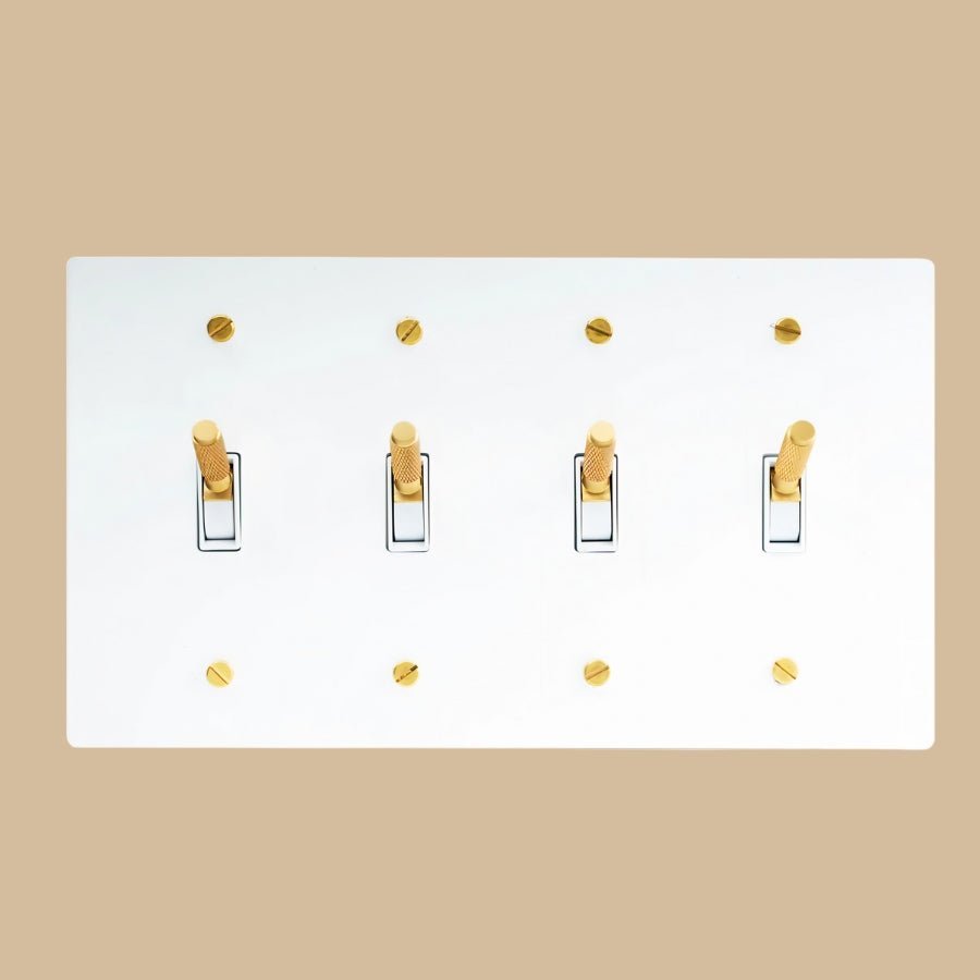 The Architectural Brass 4-Way Toggle Switch (1 to 5 Gang)