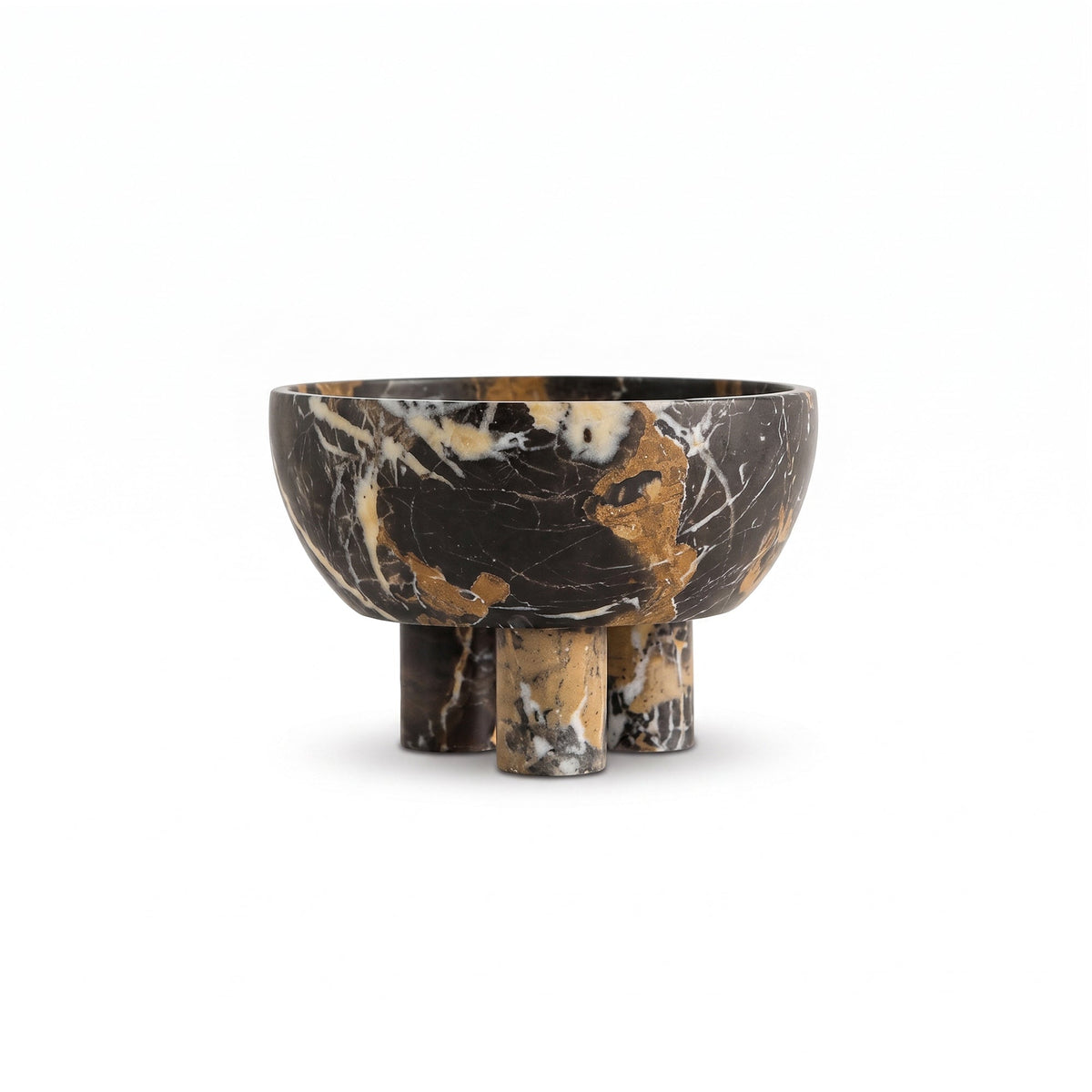 Tuscan Marble Footed Bowl, front view