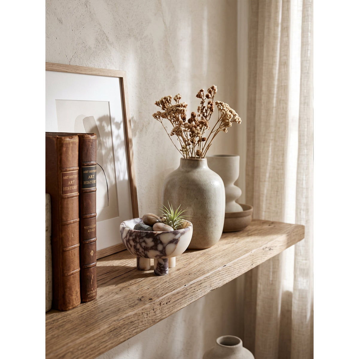 Tuscan Marble Footed Bowl, second interior view