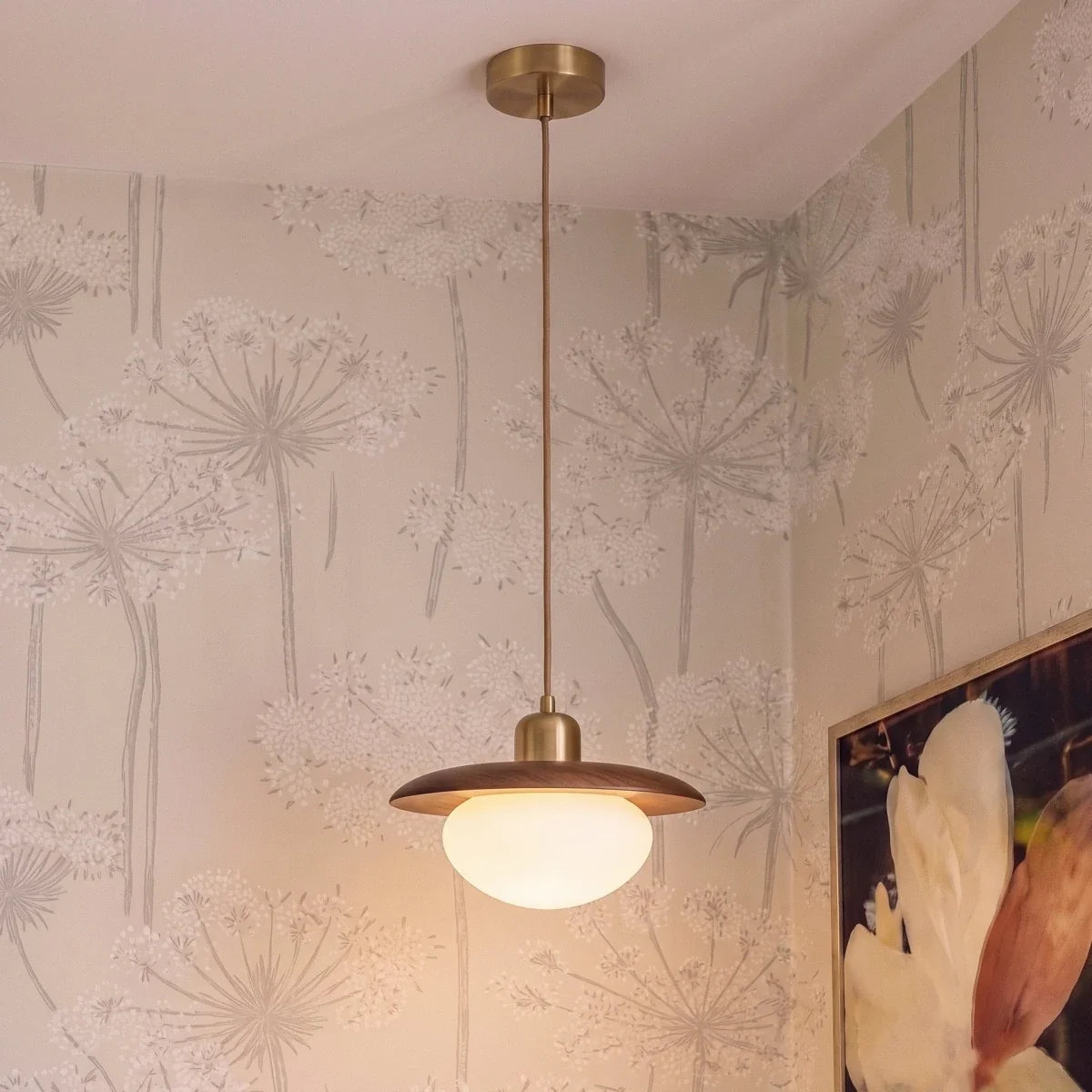 Velaro Pendant Light, styled above a table