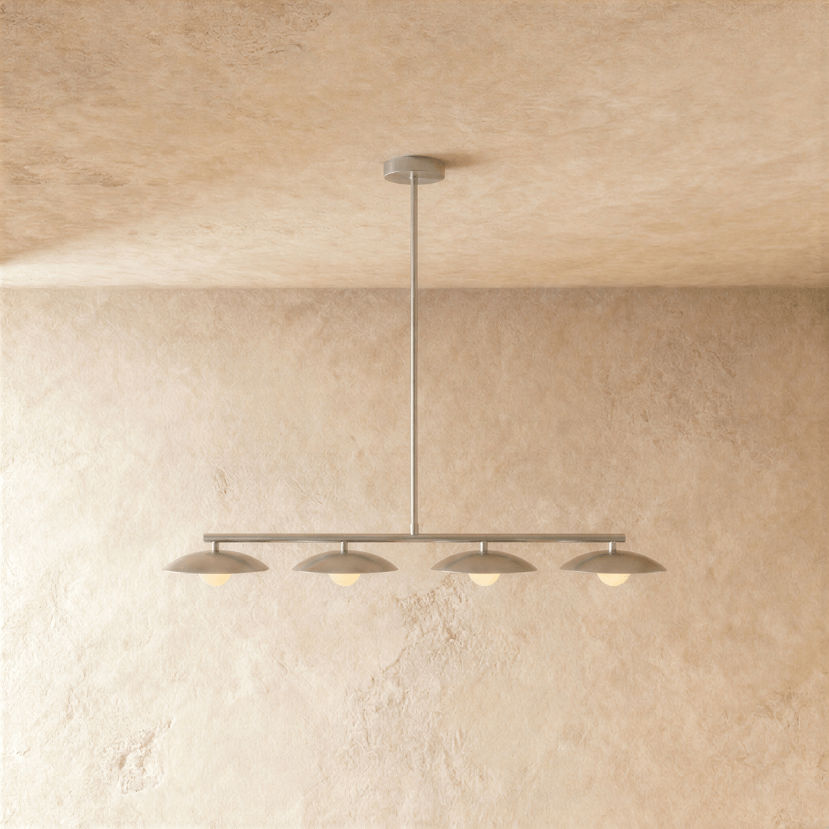 Velix Metal Pendant Light, unlit profile view