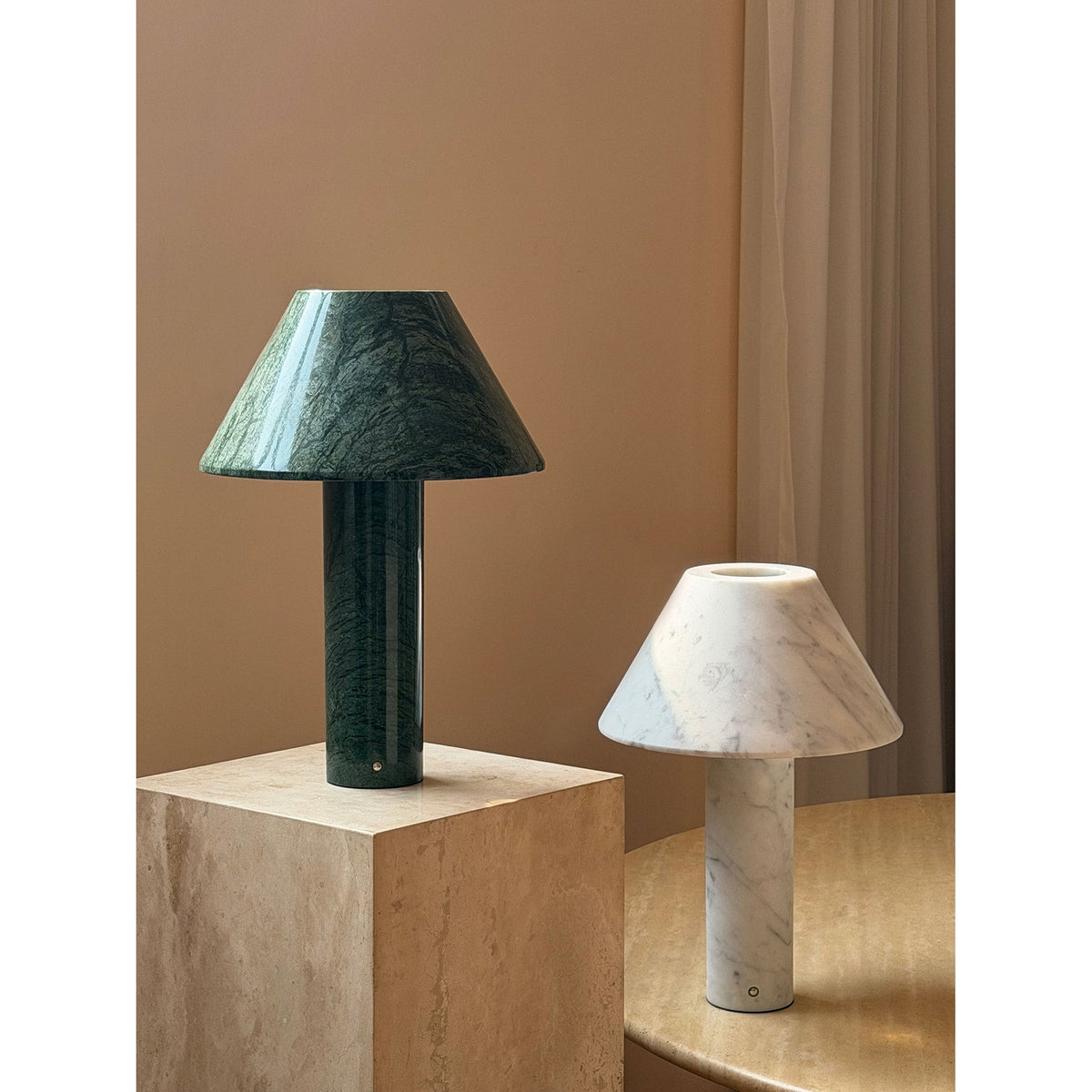 Verdelle Marble Rechargeable Table Lamp, second close up of the stone