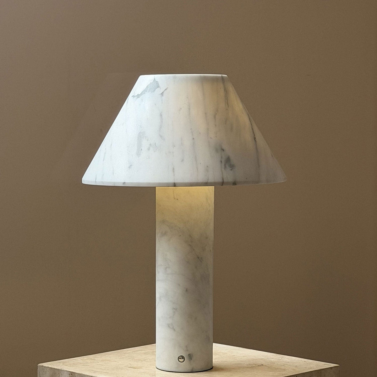 Verdelle Marble Rechargeable Table Lamp, second scale beside a book