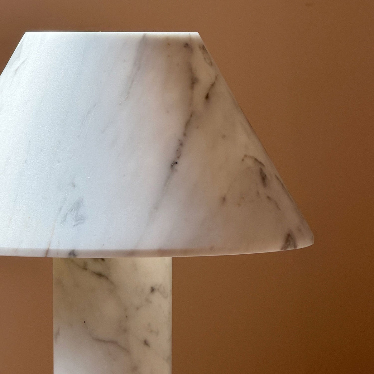 Verdelle Marble Rechargeable Table Lamp, third diffuser detail