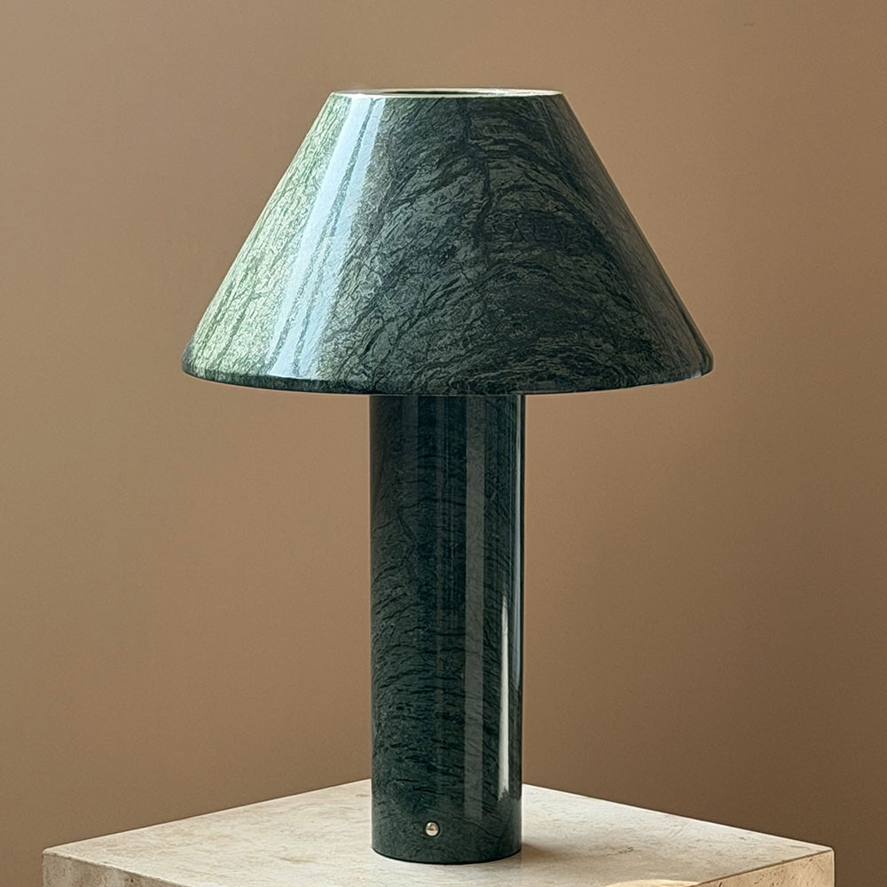 Verdelle Marble Rechargeable Table Lamp, third full lamp view
