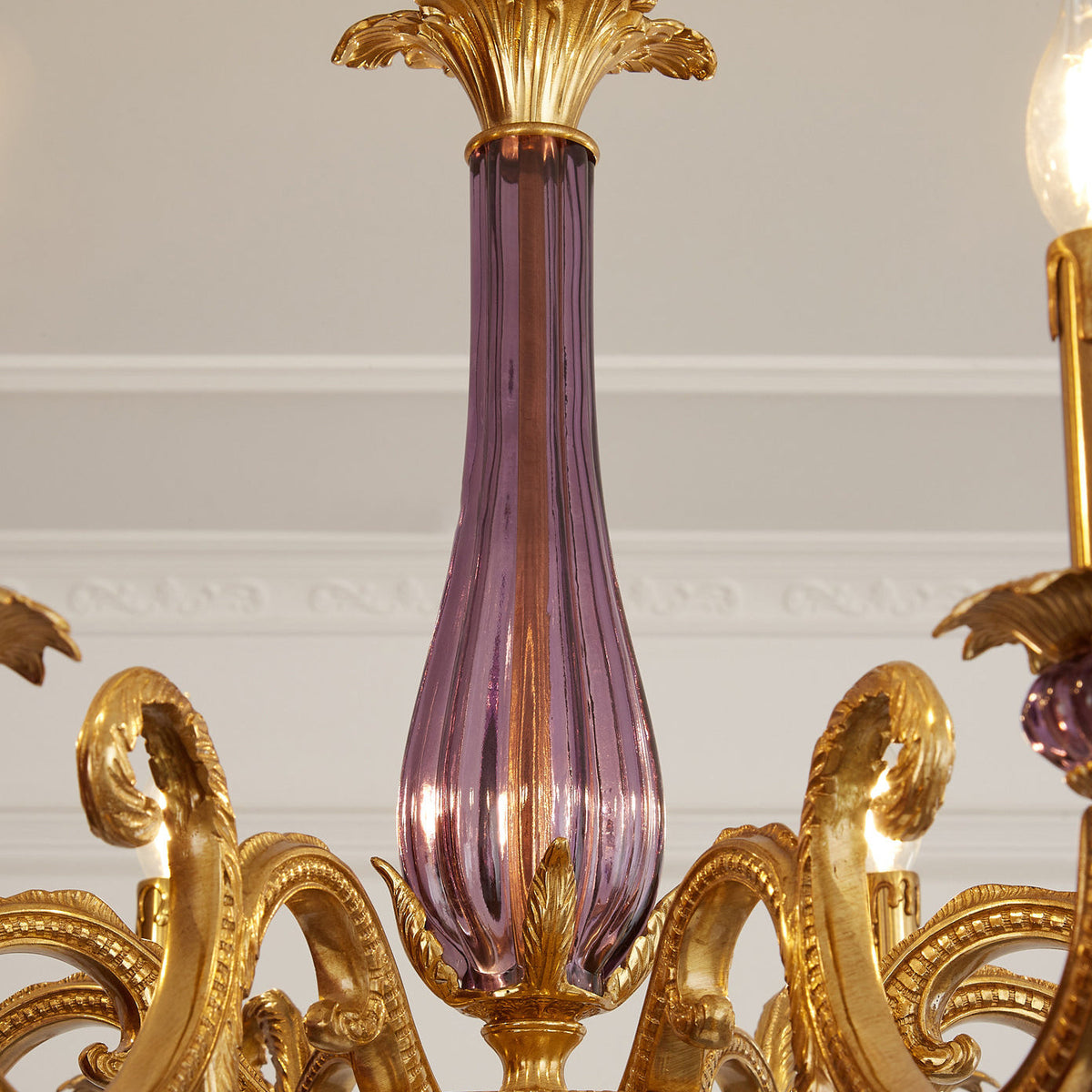 Verona Chandelier, third lit in a styled room