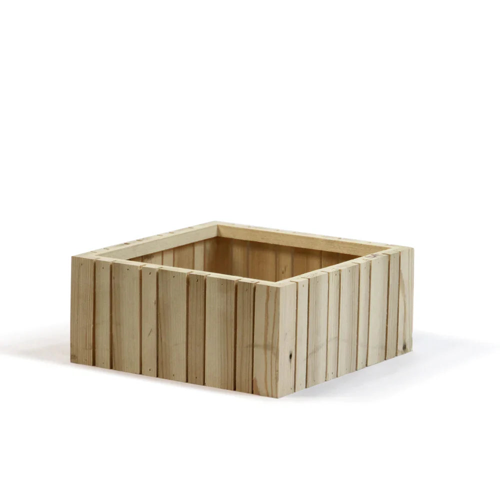 Vertical Slat Wood Box Case Pack, full set view