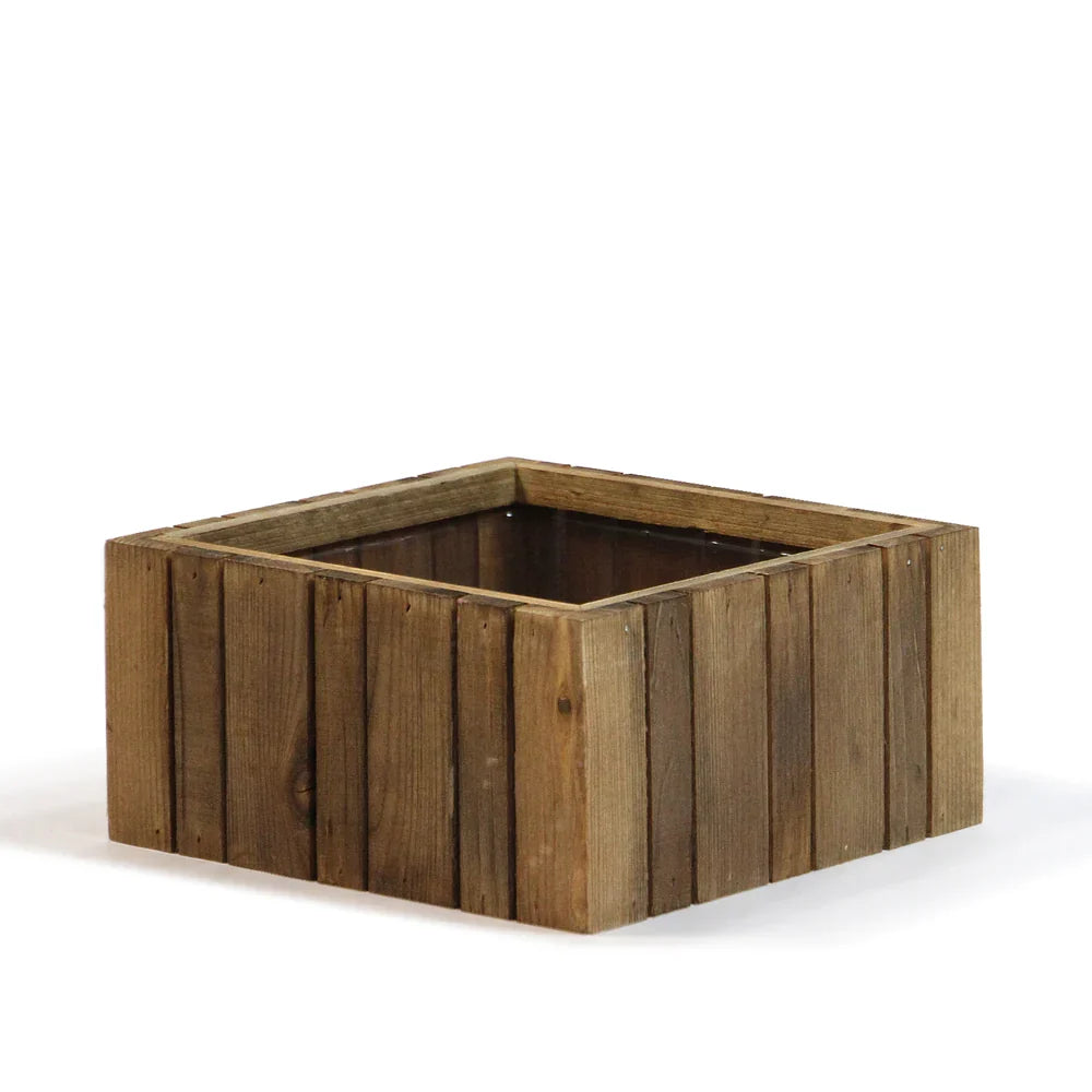 Vertical Slat Wood Box Case Pack, grain and finish close up (2)