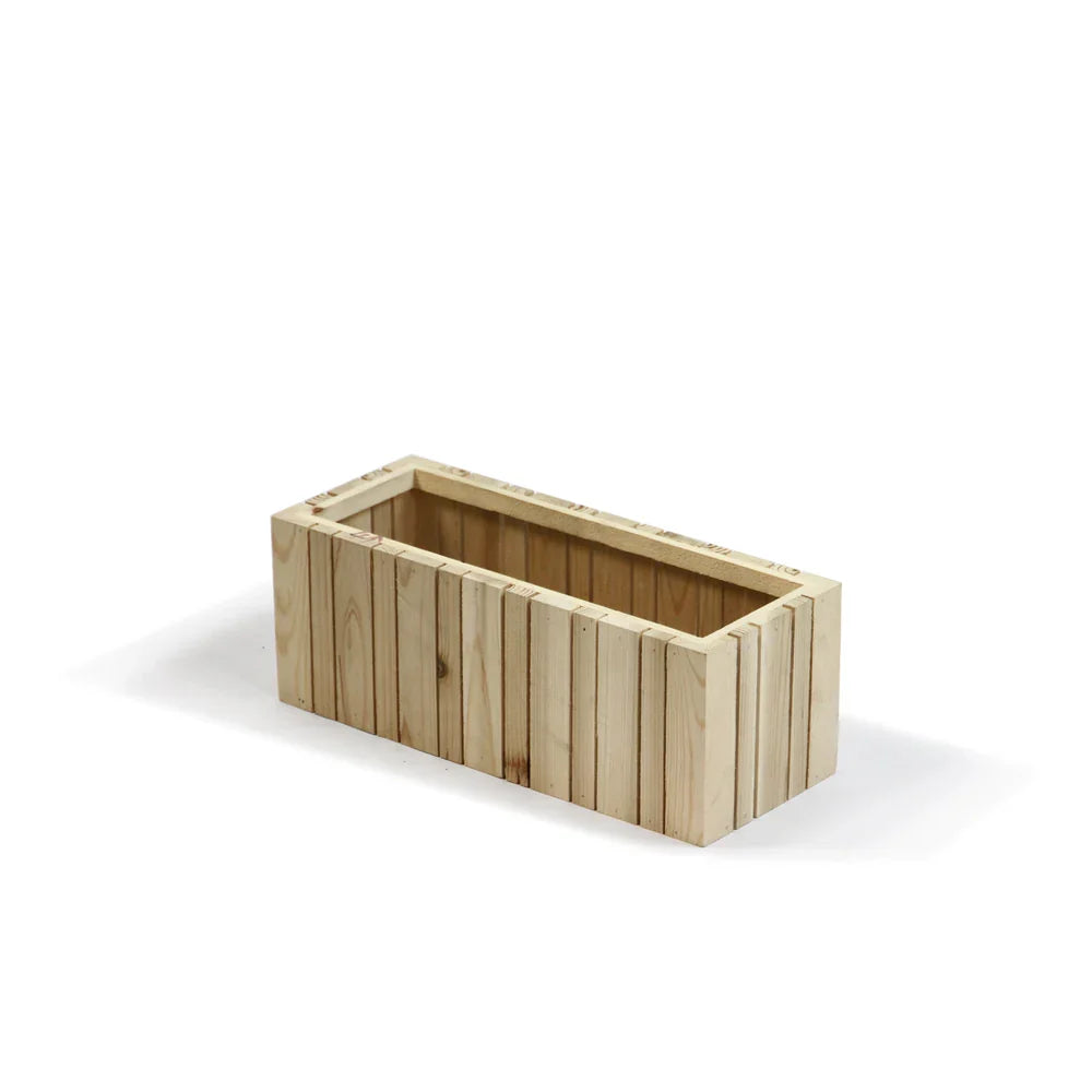 Vertical Slat Wood Box Case Pack, interior view