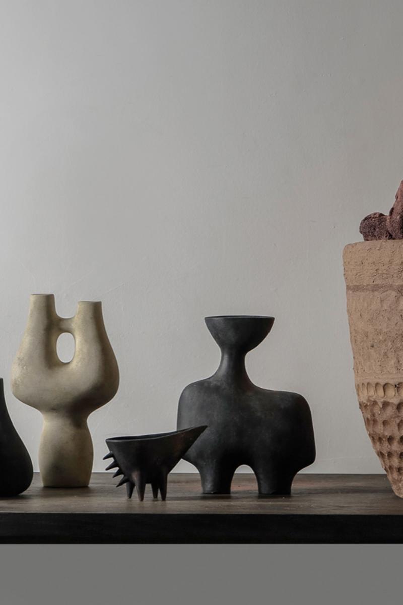 Vessel Abstract Pottery Sculpture, profile view