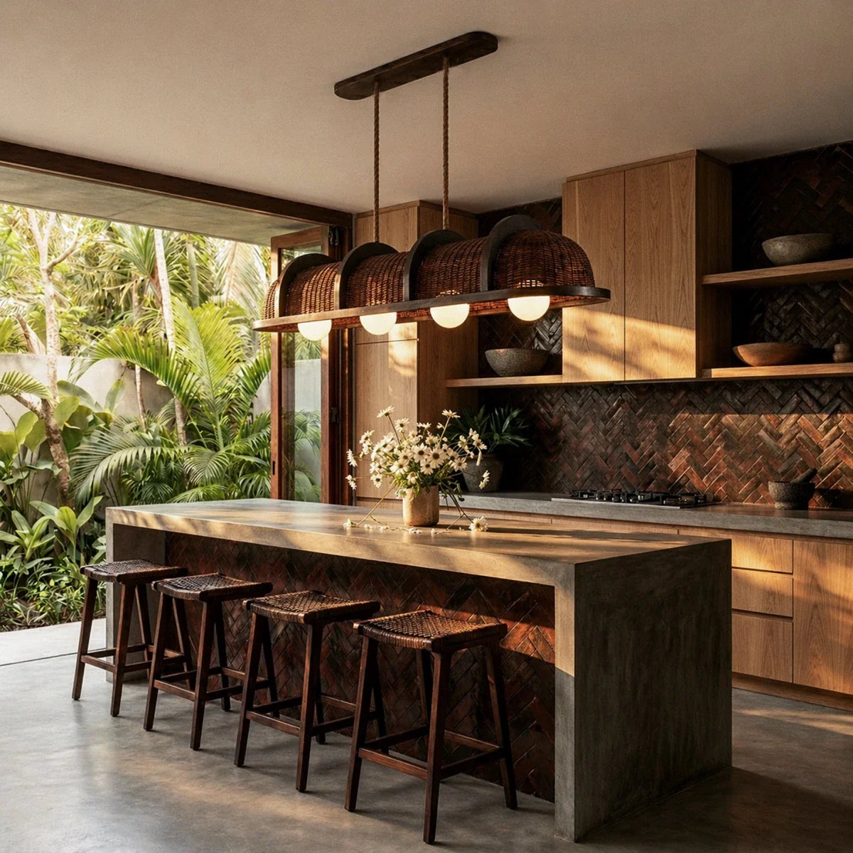 Vetra Metal Pendant Light, top of the shade in detail