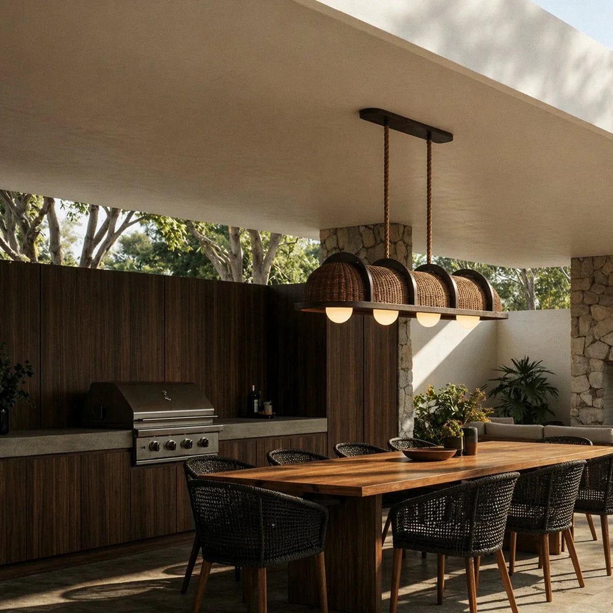 Vetra Metal Pendant Light, second full fixture front view