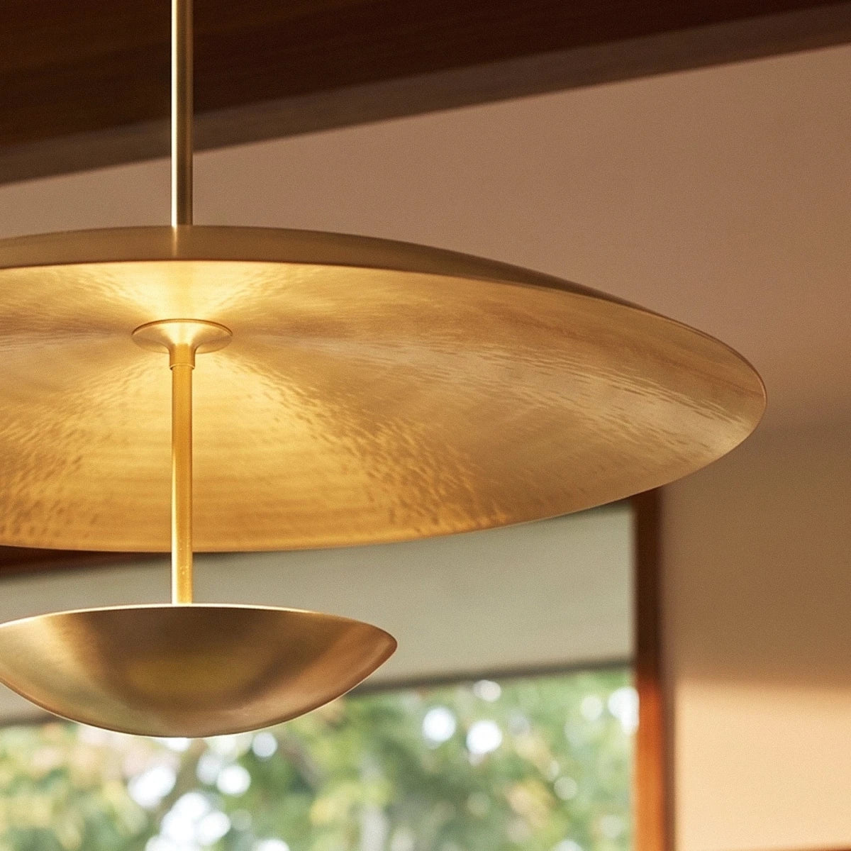 Voryn Metal Pendant Light, top of the shade in detail