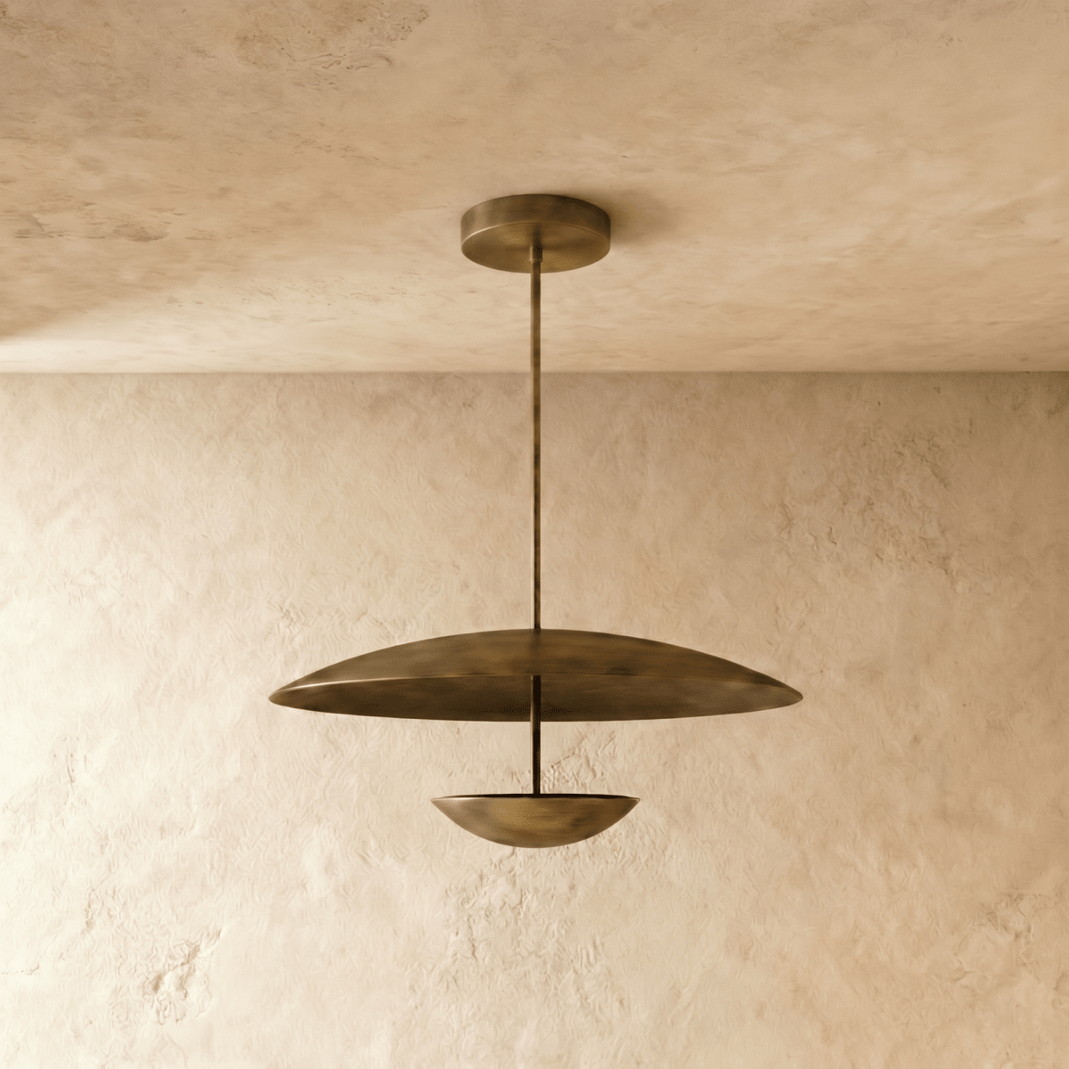 Voryn Metal Pendant Light, shade and diffuser detail