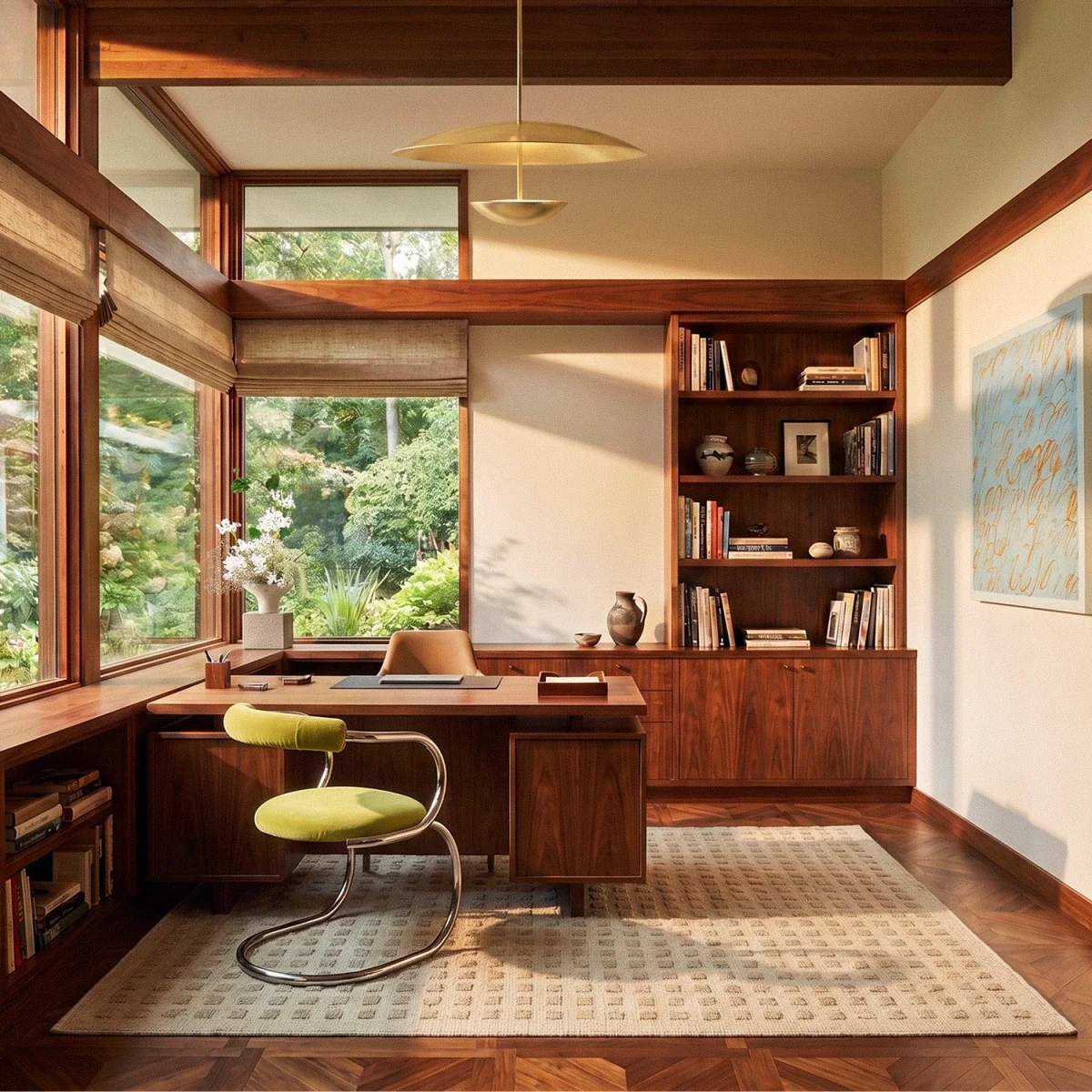Voryn Metal Pendant Light, angled view showing the silhouette
