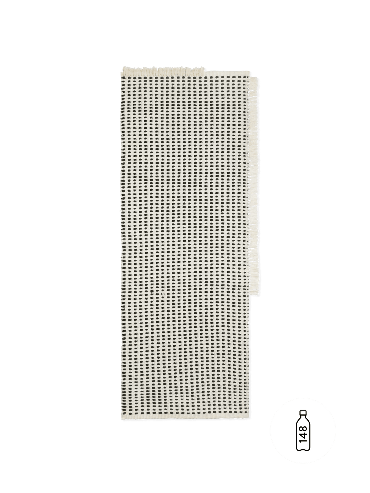 Way Natural Fibre Runner, Off-White, full rug laid flat